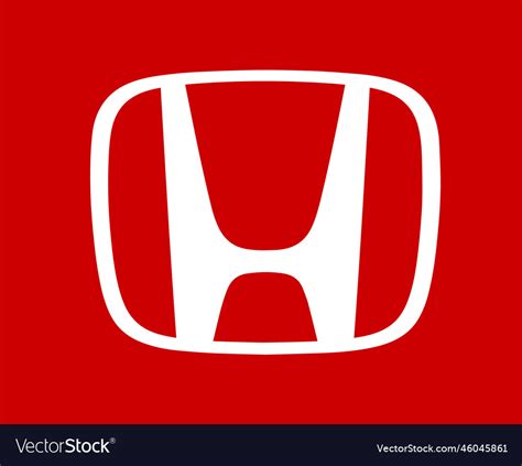 Honda Brand Logo Car Symbol White And Red Design Vector Image