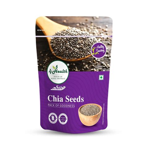 4 Health Royal Dryfruit Premium Chia Seeds For Eating 200g Raw Chia