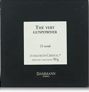 Dammann Gunpowder Th Vert De Chine La Menthe Sachets Cristal