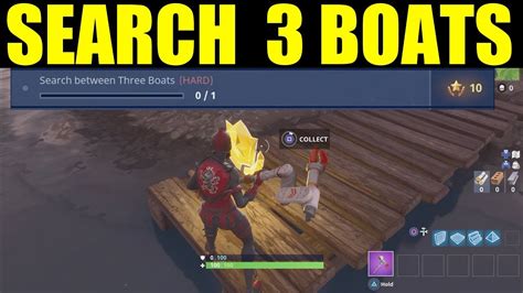 How To Search Between Three Boats Fortnite Week Challenge Guide