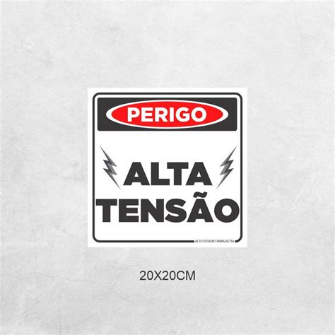 Adesivo Vinil Sinalização Perigo Alta Tensão Elo7