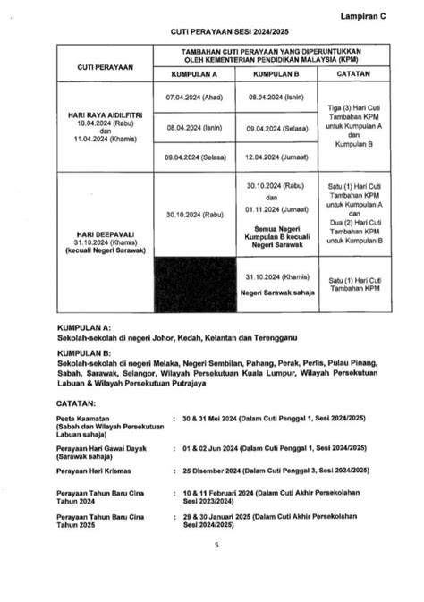 Takwim Cuti 2024 2025 And Kalendar Akademik Sekolah Kpm