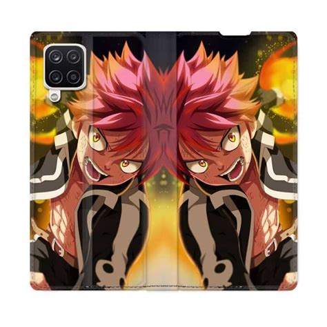 Housse Cuir Portefeuille Samsung Galaxy A12 Manga Fairy Tail Natsu