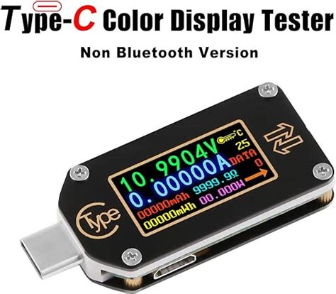 Eversame USB Voltmeter Ammeter Load Tester With Braided USB C To USB C