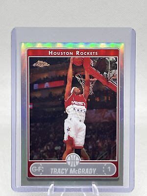 2006 07 Topps Chrome 34 Tracy McGrady Refractor Houston Rockets NM EBay