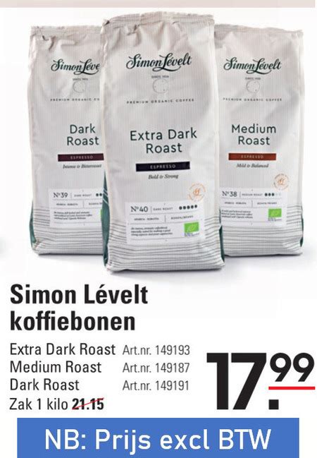 Simon Levelt Koffiebonen Folder Aanbieding Bij Sligro Details