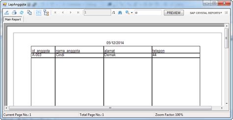 Cara Membuat Laporan Crystal Report Dengan Parameter Dan Query LIKE VB