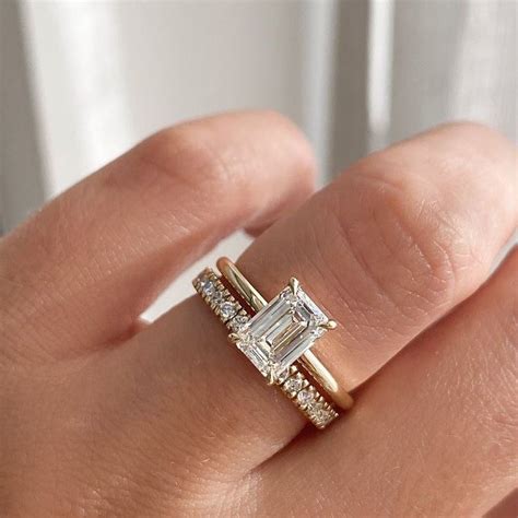 3 9ct Emerald Cut Engagement Ring Emerald Cut Solitaire Ring Etsy Artofit