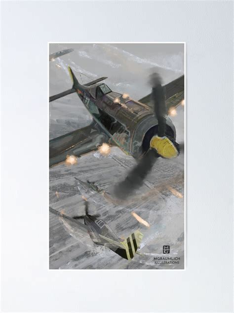 "P-51 Mustang Vs. Focke-Wulf Fw 190" Poster for Sale by mgraumlich ...