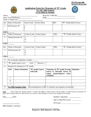 Fillable Online Application Form For Clearance Of W Grade Nust Eme