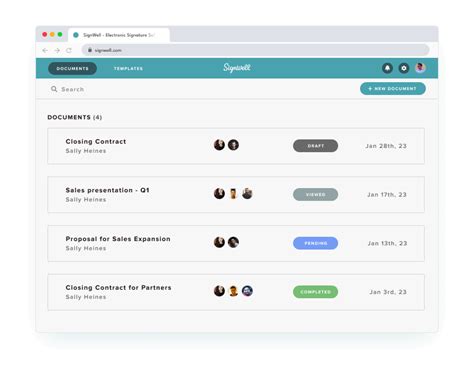 Electronic Signature Software Signwell Formerly Docsketch