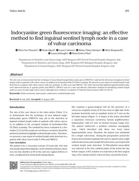 Pdf Indocyanine Green Fluorescence Imaging An Effective Method To