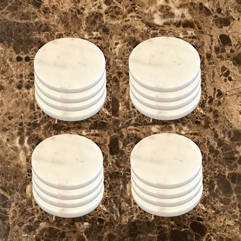 White And Grey Marble Coasters Gorgeous Laserable