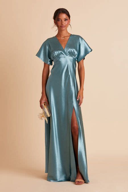 Sea Glass Bridesmaid Dresses From Satin Bridesmaid Dresses