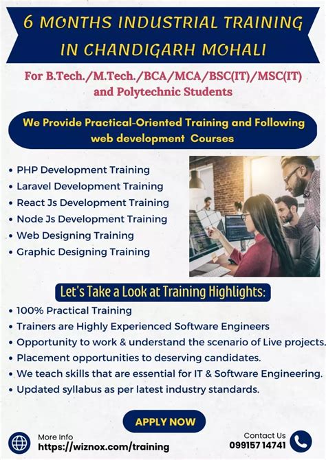 PPT 6 Months Industrial Training In Chandigarh For CSE IT BCA MCA