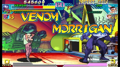 Marvel Vs Capcom 1 Arcade Morrigan Venom Playthrough July 12