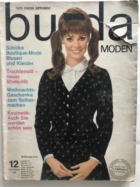 VINTAGE BURDA MODEN Sewing Pattern Magazine Mod Dresses Fashion