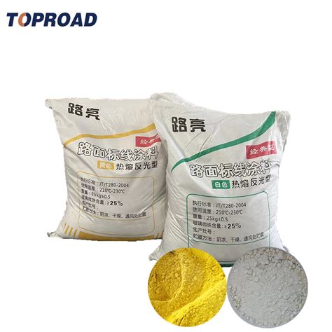 Yellow White Powder Good Adhesion Hot Melt Thermoplastic Marking Paint