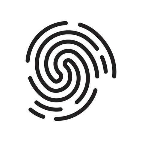 Premium Vector Finger Print Vector Icon Illustration Isolated On