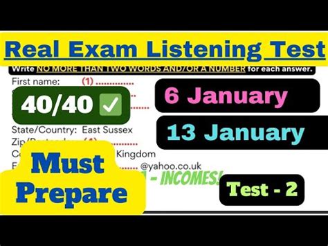 IELTS LISTENING PREDICTION OF 6 JANUARY 6 JANUARY 2024 IELTS EXAM