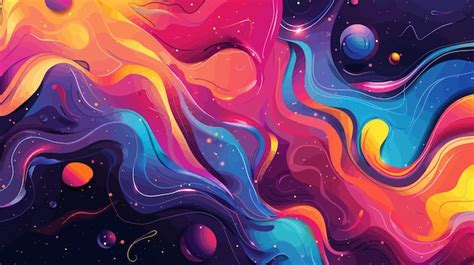 A colorful painting of the universe | Premium AI-generated vector