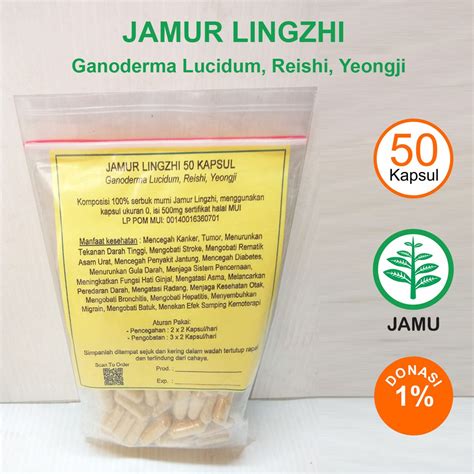 Jual JAMUR LINGZHI KAPSUL Kanker Tumor Darah Tinggi Stroke