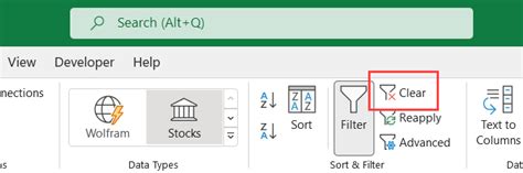 How To Clear Filter In Excel Shortcut