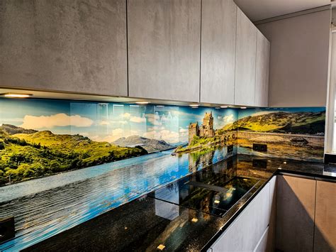 Natuurprint Op Glazen Achterwand In Apeldoorn Keukenglas