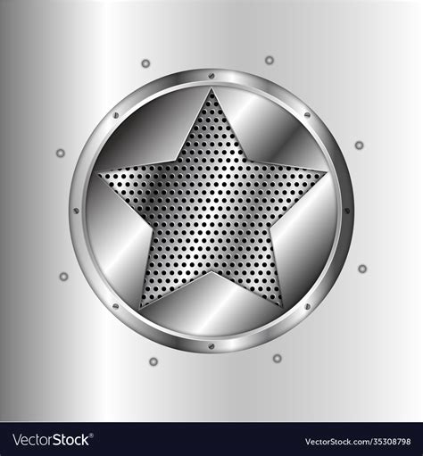 Shiny star metal background Royalty Free Vector Image