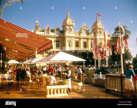 Monte Carlo Cafe De Paris Stock Photo Alamy