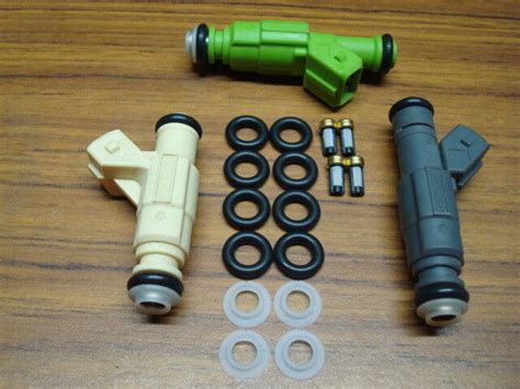 4 Cyl Bosch Type 3 Ev3 Ev6 Fuel Injector Pintle Caps O Rings