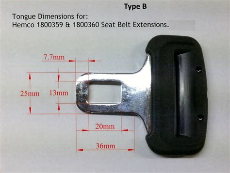 Seatbelt Extensions Type B Hemco Industries