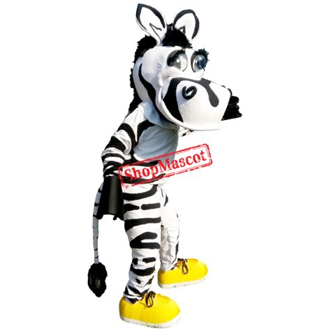 Big Eye Zebra Mascot Costume