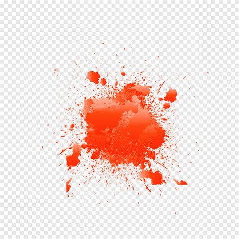 Red Splash Illustration Stain Ink Orange Ink Splash Watercolor