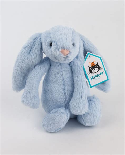 Jellycat Bashful Blue Bunny Ratthle New Baby Soft Toy Send A Cuddly