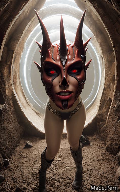 Porn Image Of 20 Catacombs Fisheye Woman Cyberpunk Face Mask Alien