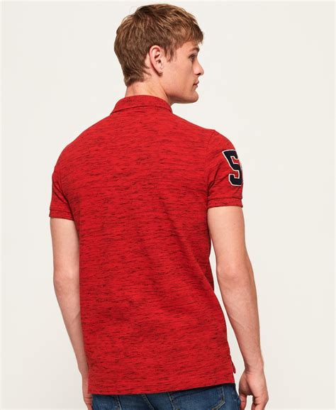 Mens Classic Superstate Polo Shirt In Red Superdry Uk