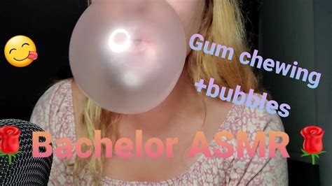 Asmr Gum Chewing Blowing Bubbles And Cupped Mic Sounds Youtube