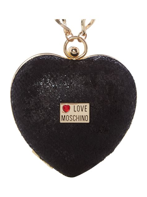 Love Moschino Black Heart Wristlet Clutch Bag Lyst