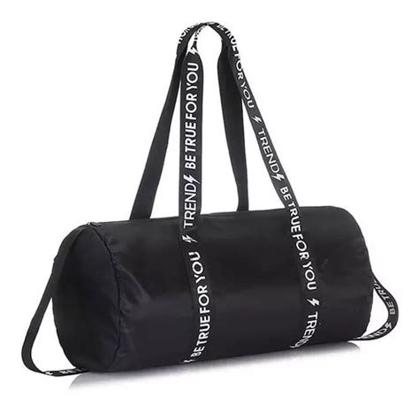 Bolso Deportivo Viaje Grande Mujer Reforzado Manija Negro Env O Gratis