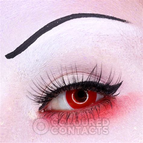 Red Halloween 30 Day Coloured Contact Lenses, Scary Vampire