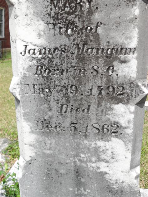 Mary Knight Mangum 1792 1862 Memorial Find A Grave