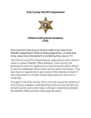 Fillable Online Colecounty Sheriffs Department Most Of What People Know