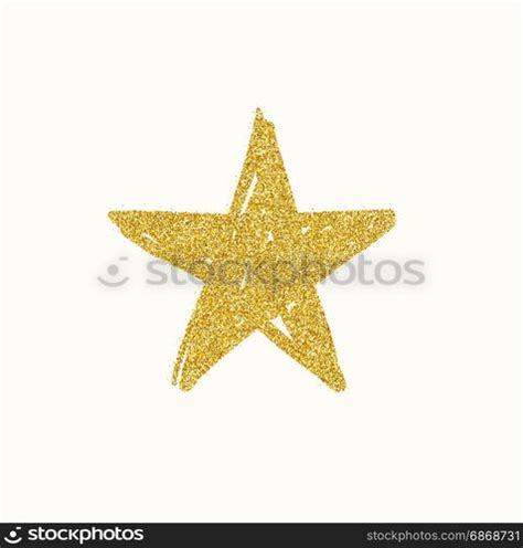 Gold Glitter Star Gold Glitter Star Vector Illustration With Golden