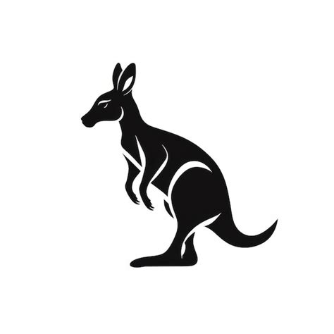 Premium Ai Image A Silhouette Kangaroo Standing On Its Hind Legs