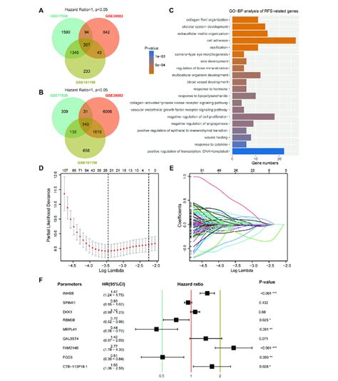 Construction Of Prognostic Signature Using Rfs Related Genes A Venn