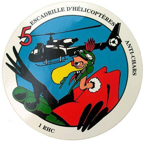 Patch de la 5e escadrille dhélicoptères antichar du 1er RHC type 1