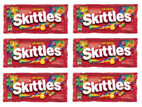 Skittles Original Candy 217 Oz Pack Of 6 Pack Of 6 Smiths Food