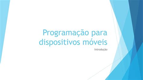 Programação para Dispositivos Móveis Aula 01 YouTube