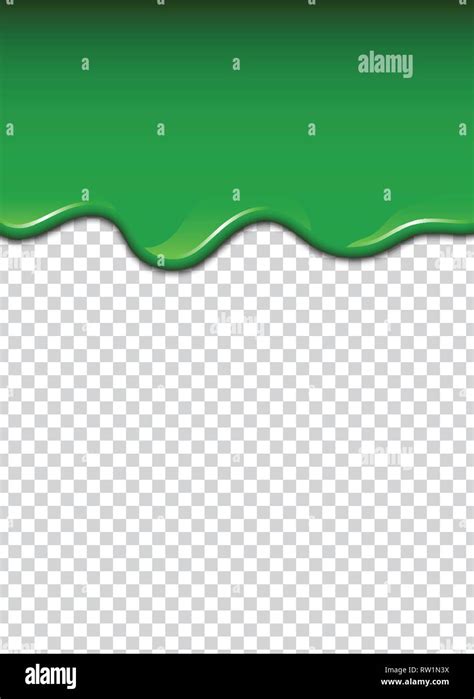 Green Liquid Splashes And Smudges Slime Vector Illustration Stock